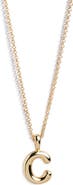 ARGENTO VIVO Puffy C Initial Pendant Necklace