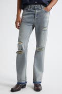MIDNIGHT RODEO Ripped Release Hem Flare Jeans