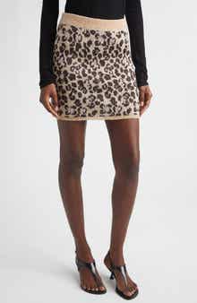 Animal Jacquard Sequin Sweater Skirt