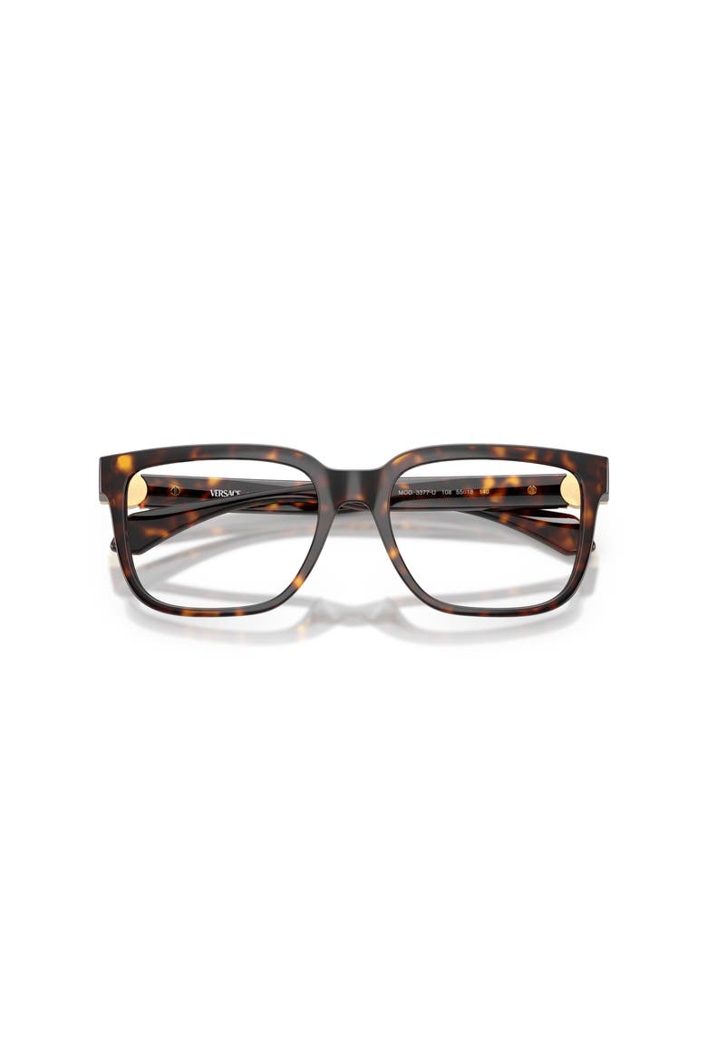 55mm Square optical glasses, Alternate, color, Tortoise