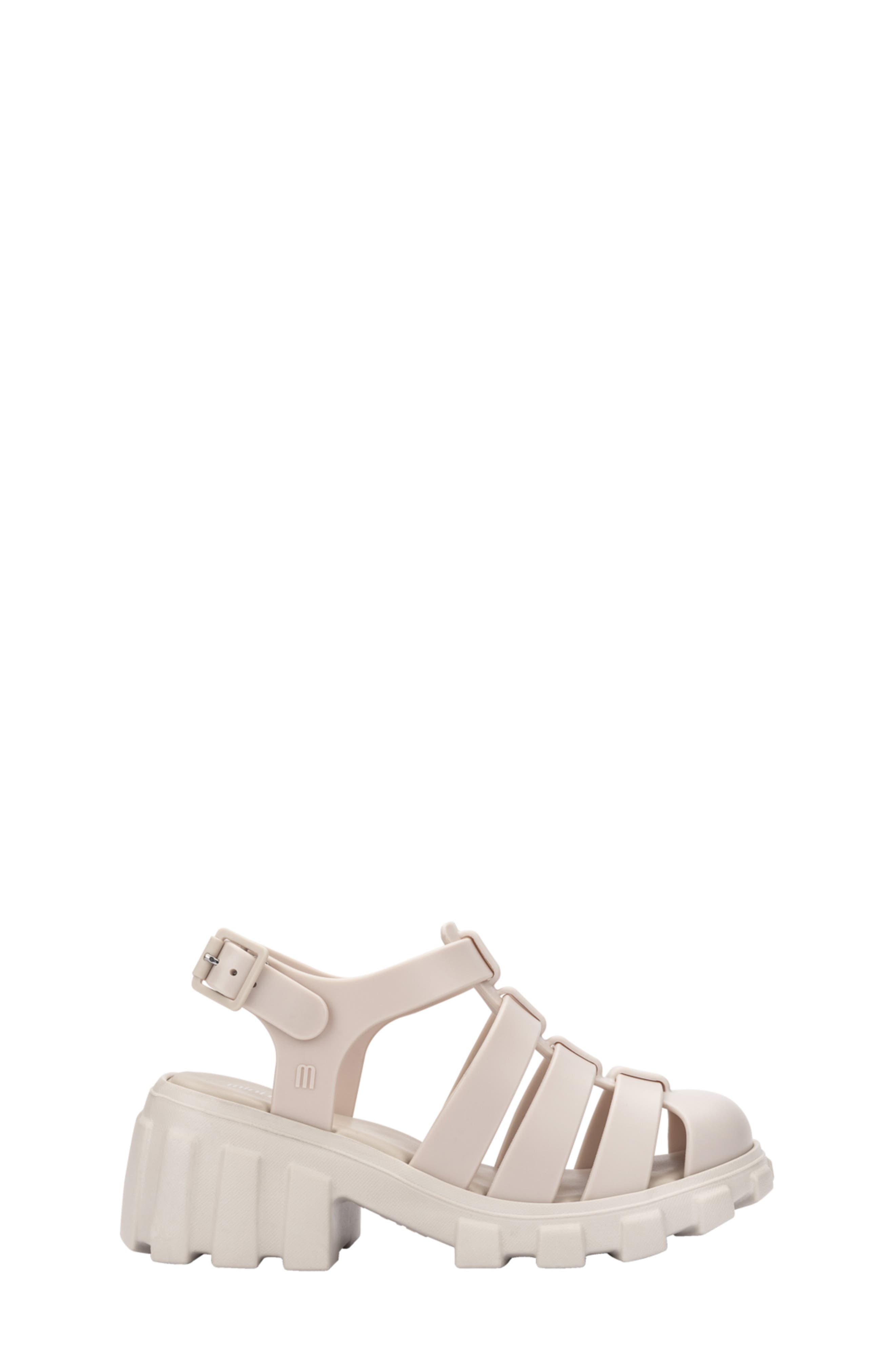 Mini Melissa Kids' Megan Platform Fisherman Sandal, Alternate, color, Beige