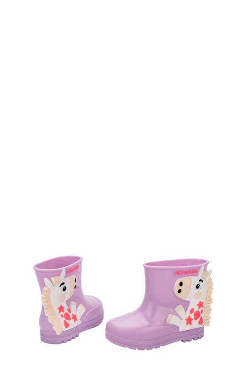 Mini Melissa Welly Wonderland Boot In Purple