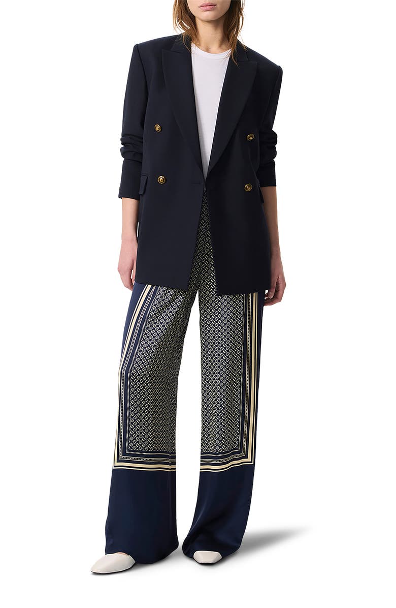 rag & bone Olive Printed Pants, Alternate, color, Deep Navy