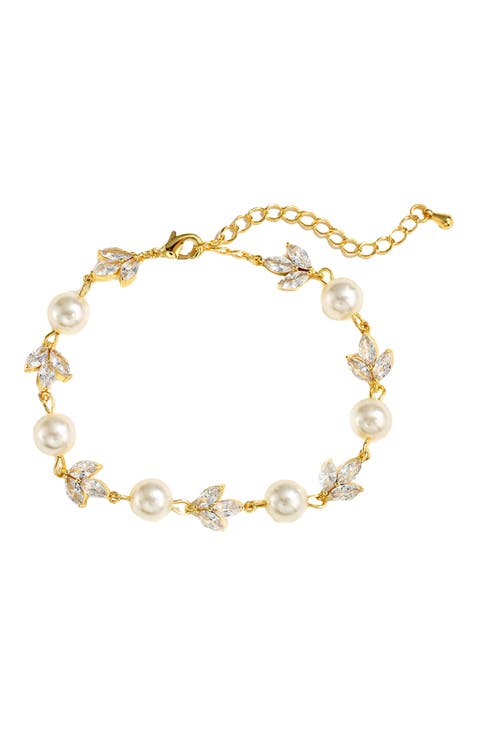 Forever Pearl and Crystal Bracelet