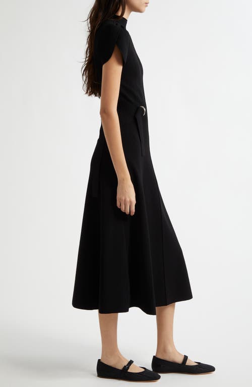 3.1 Phillip Lim Compact Rib Tulip Dress In Black