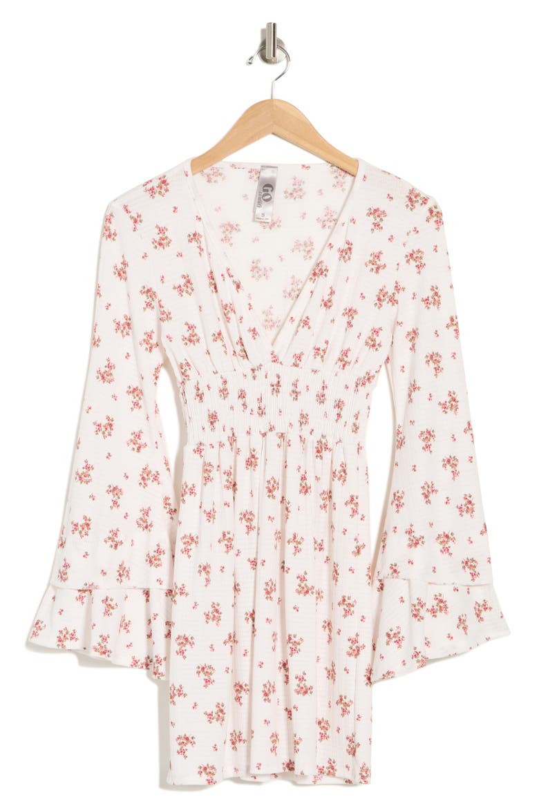 Bell Sleeve Dress, Alternate, color, MULTI FLORAL PRINT