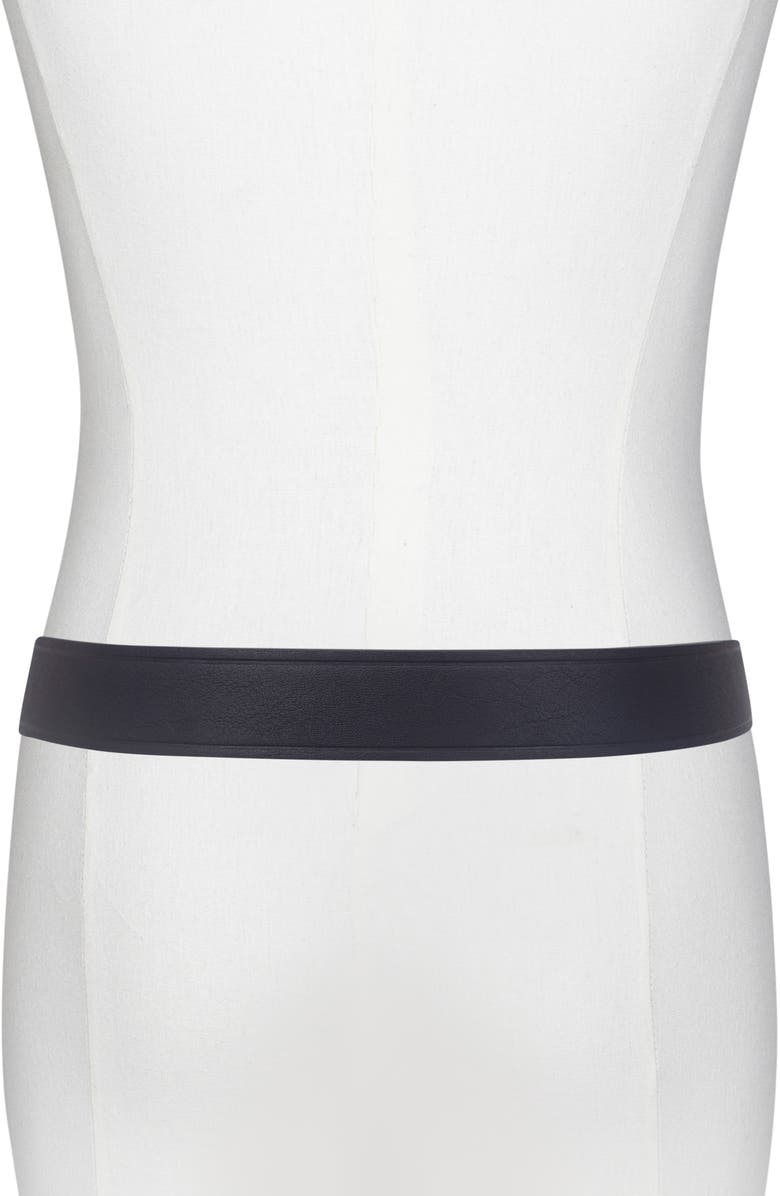 Vince Pebbled Leather Belt, Alternate, color, Black