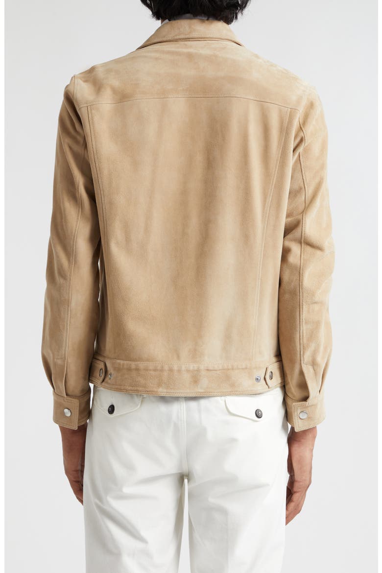 Suede Trucker Jacket, Alternate, color, CAMEL