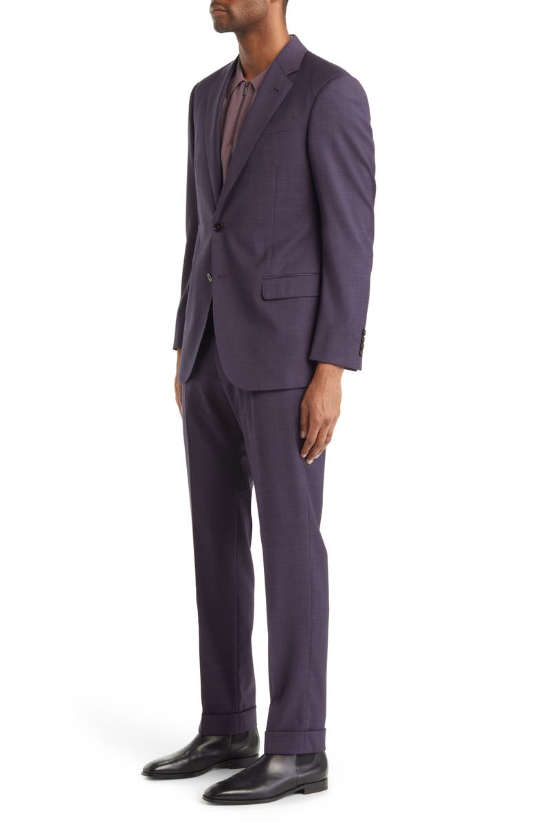 Emporio Armani G Line Micropattern Stretch Wool Suit, Alternate, color, 