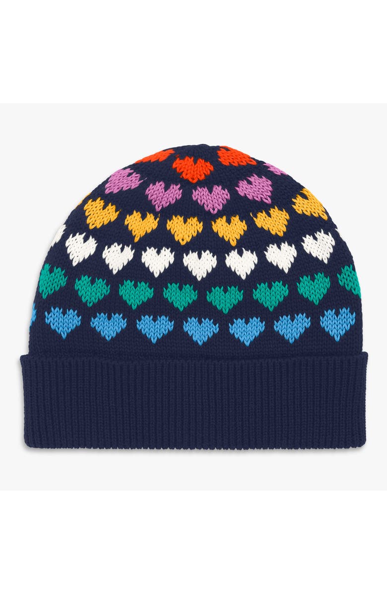 Primary Kids Rainbow Hearts Beanie, Main, color,