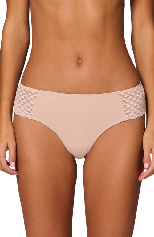 Simone Perele Subtile Lace Trim Boyshorts In Peau Rose