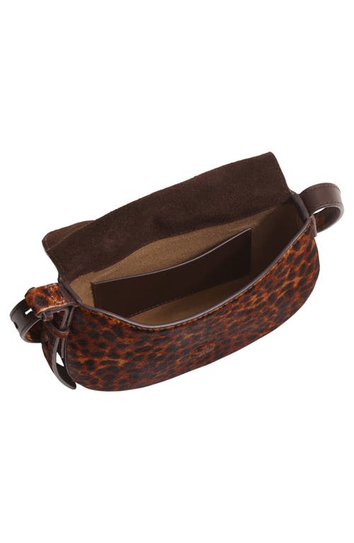Madewell Dakota Leopard Print Calf Hair Saddle Bag In Animal Print