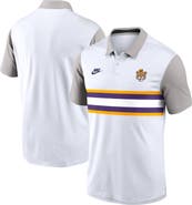 Nike Men's Nike White/Gray LSU Tigers Athletic Prep Legacy Logo Vapor Performance Polo