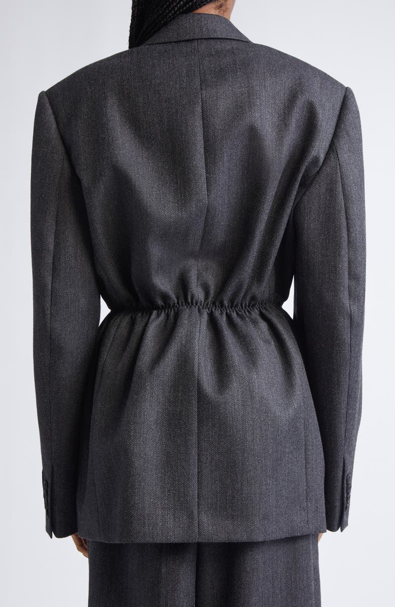 Alexander Wang Oversize Wool Gabardine Blazer, Alternate, color, Black/ Charcoal