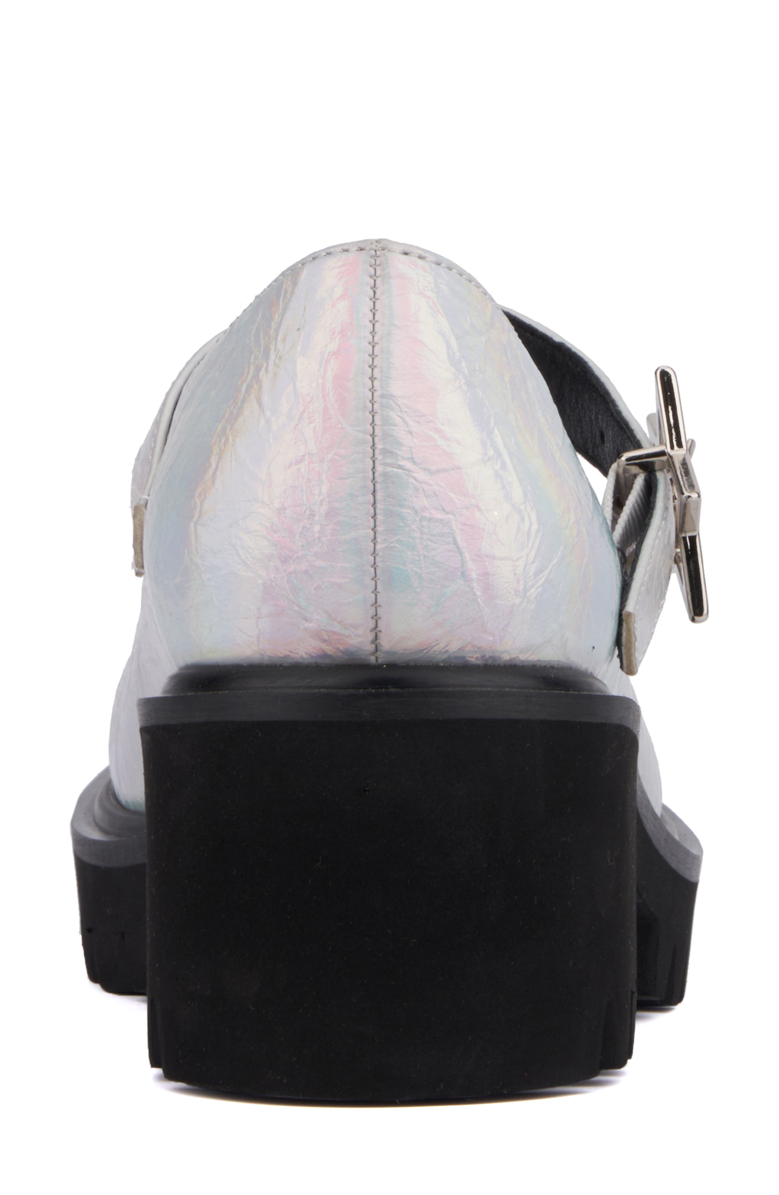 OLIVIA MILLER North Node Mary Jane Loafer, Alternate, color, Silver