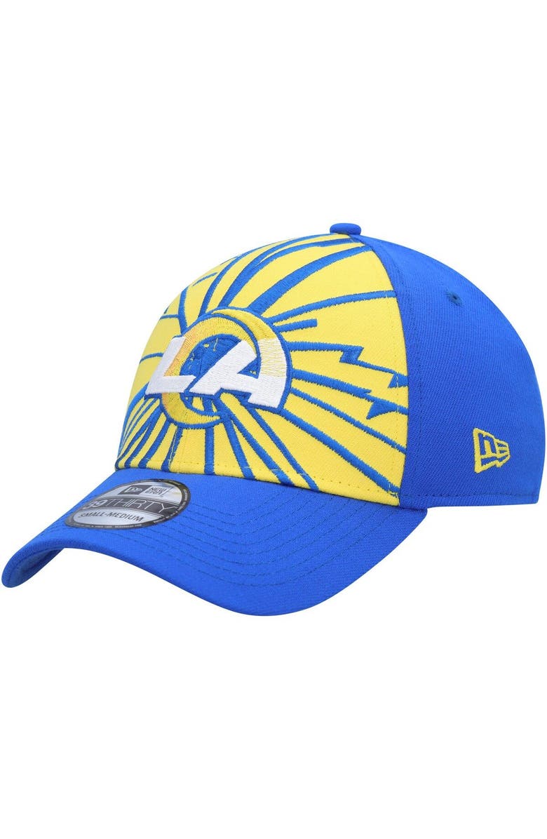 New Era Men's New Era Gold/Royal Los Angeles Rams Shattered 39THIRTY Flex Hat, Main, color, Gold