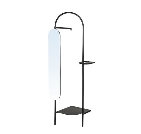 Versatile Vogue Metal Dressing Mirror, Black