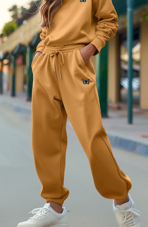 Dalix Butterfly Midweight Fleece Crewneck Sweatsuit