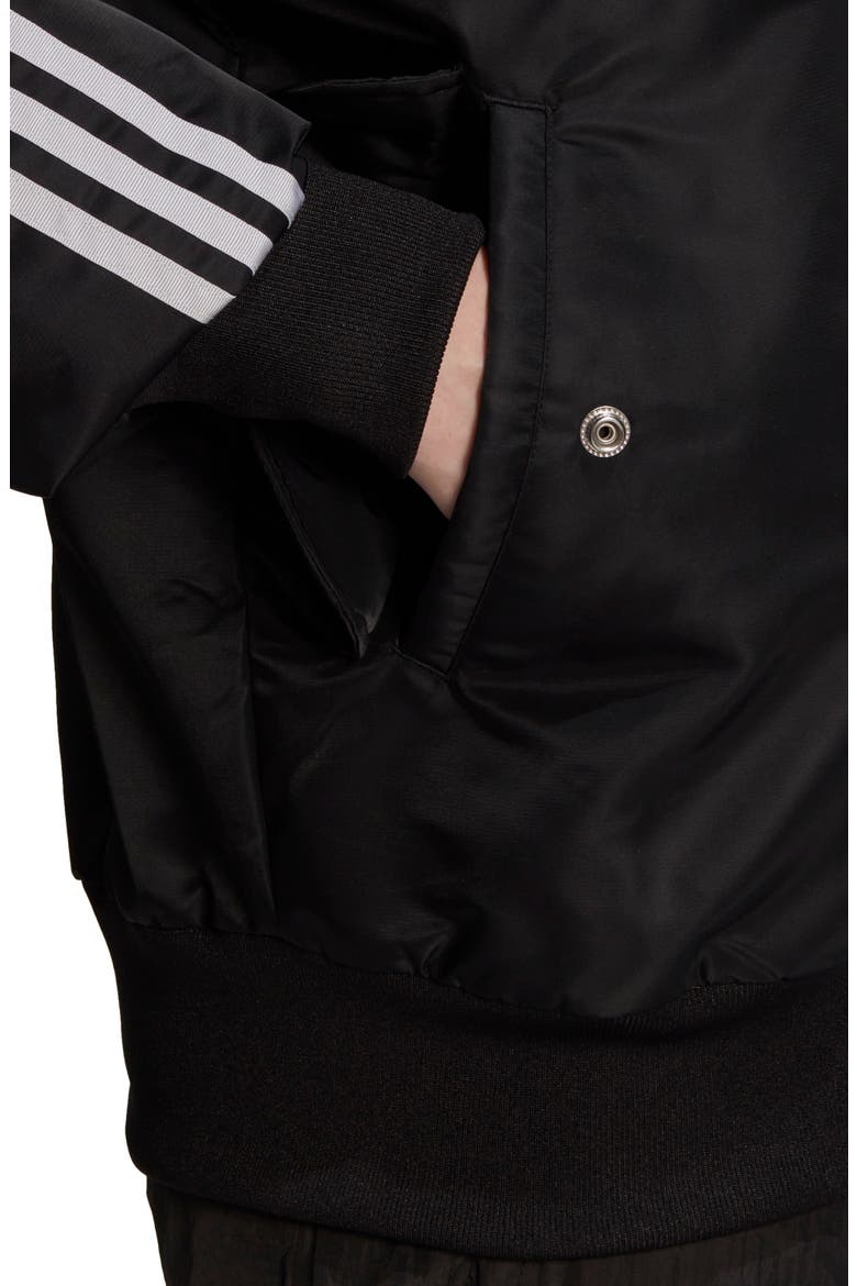 Raglan Sleeve Bomber Jacket, Alternate, color, BLACK