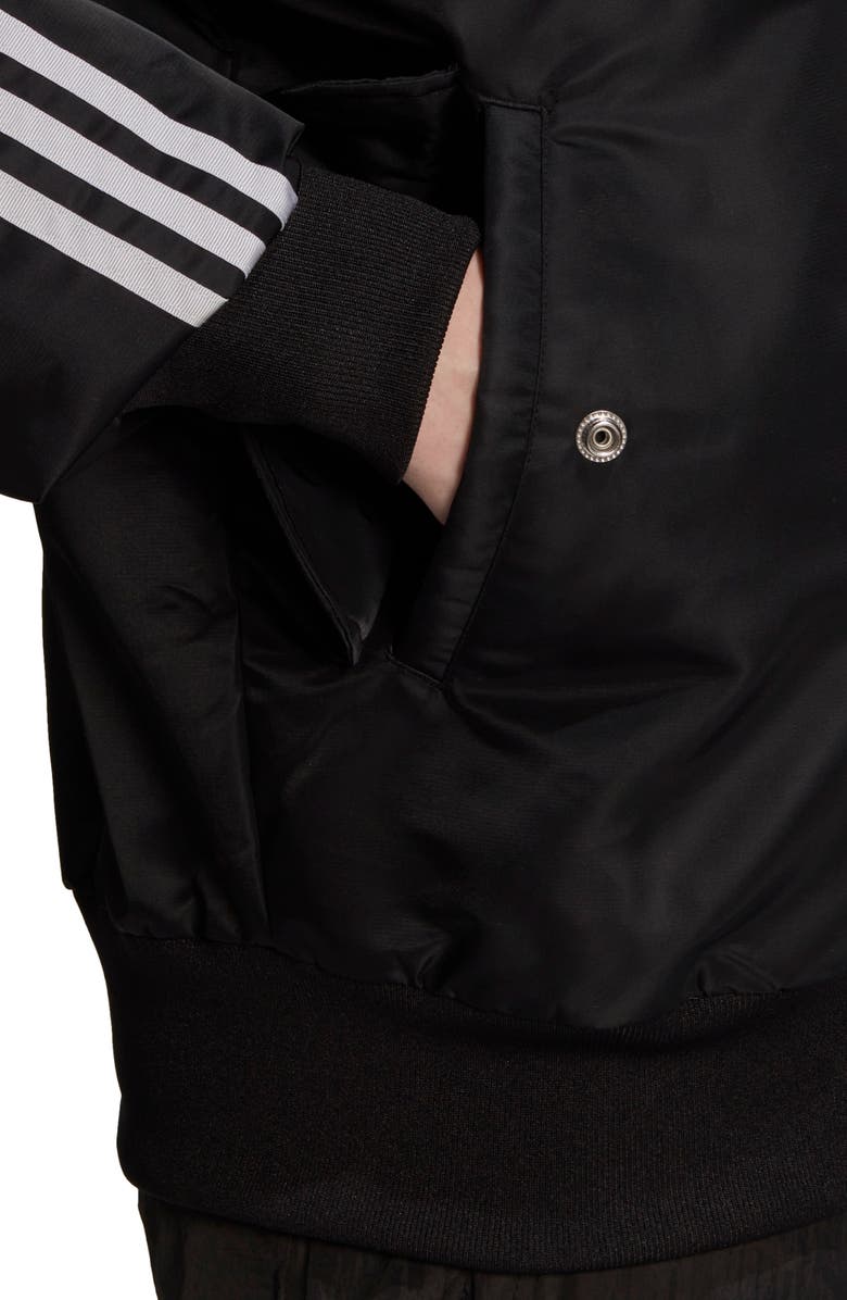 adidas Raglan Sleeve Bomber Jacket, Alternate, color, 