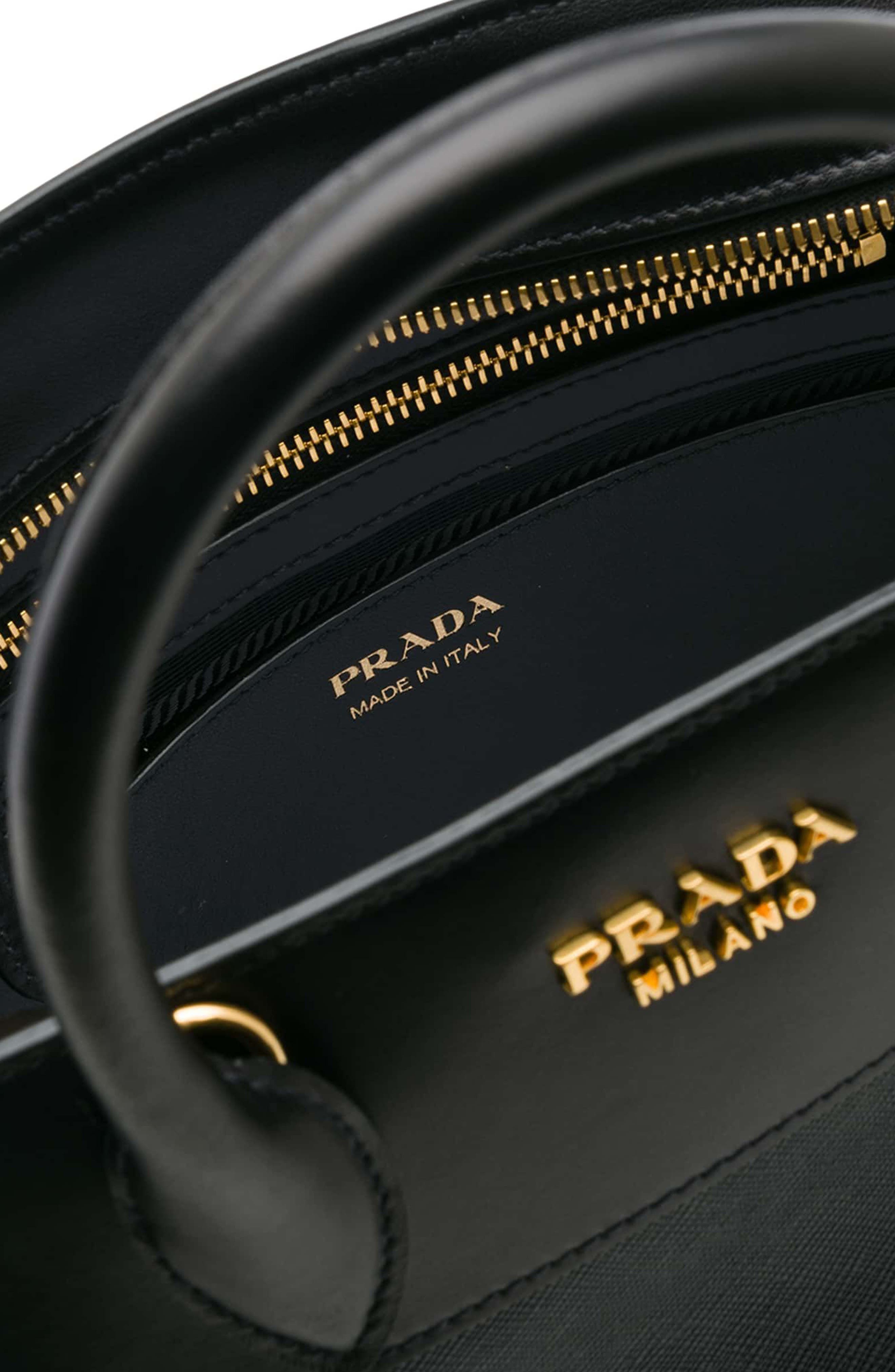 Prada Small Esplanade Saffiano & City Calfskin Tote, Alternate, color, 