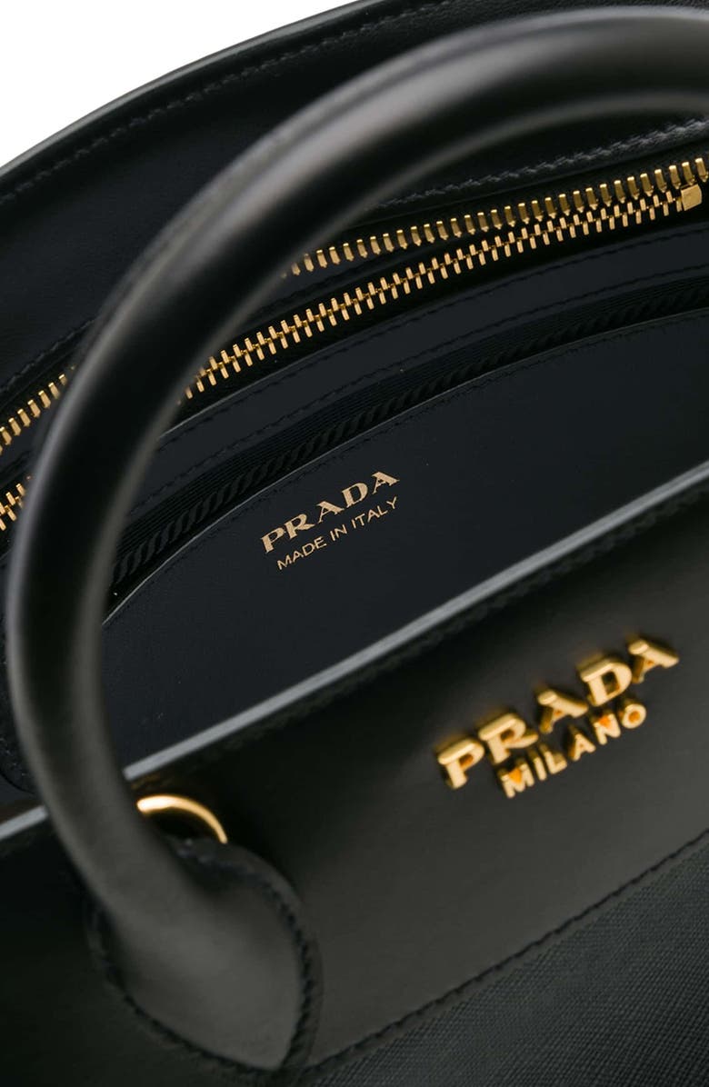 Prada Small Esplanade Saffiano & City Calfskin Tote, Alternate, color,