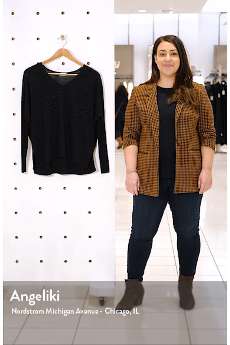 Studded V-Neck Merino Wool Sweater video