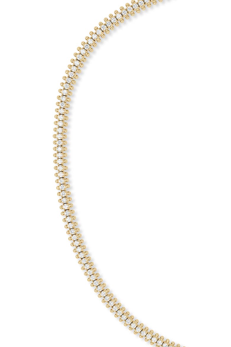 18K Gold Florentine 3.80ct Diamond Tennis Necklace, Alternate, color, 18K YELLOW GOLD/ DIAMOND