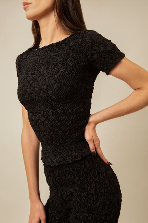 Contessa Mills Blair Cozy Elevated Cotton T-shirt In Black