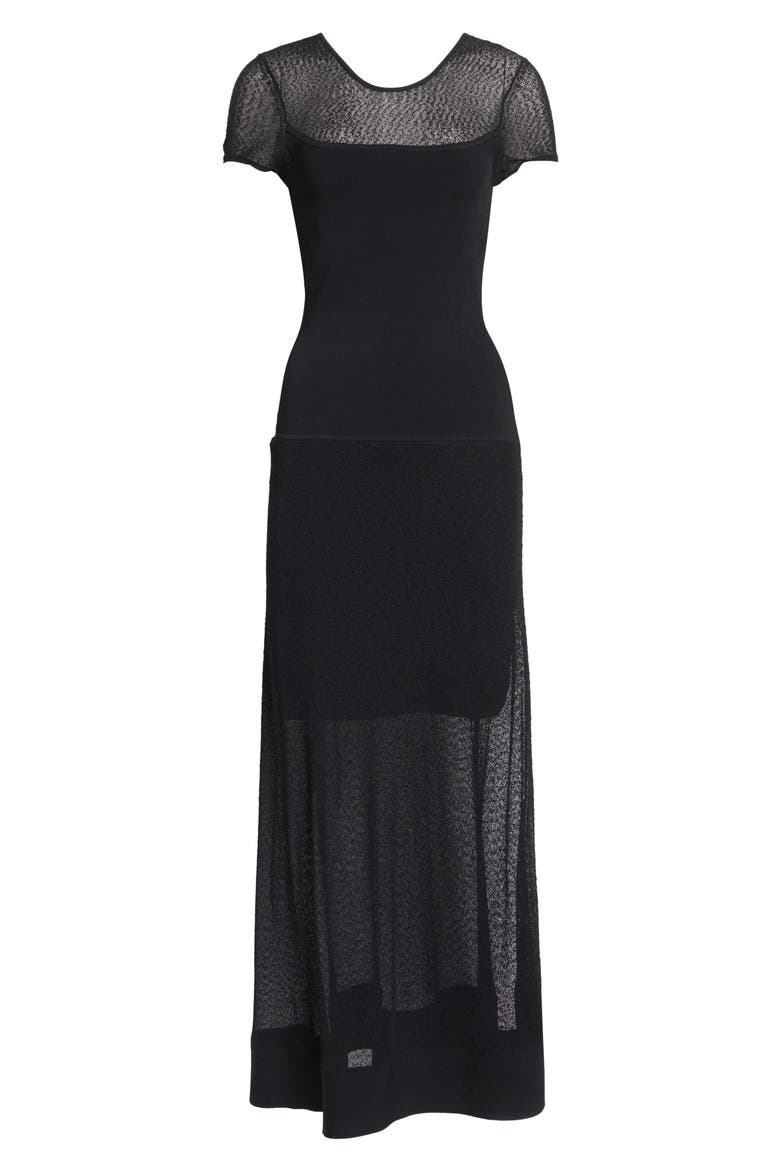 Short Sleeve Drop Waist Dress, Alternate, color, BLACK