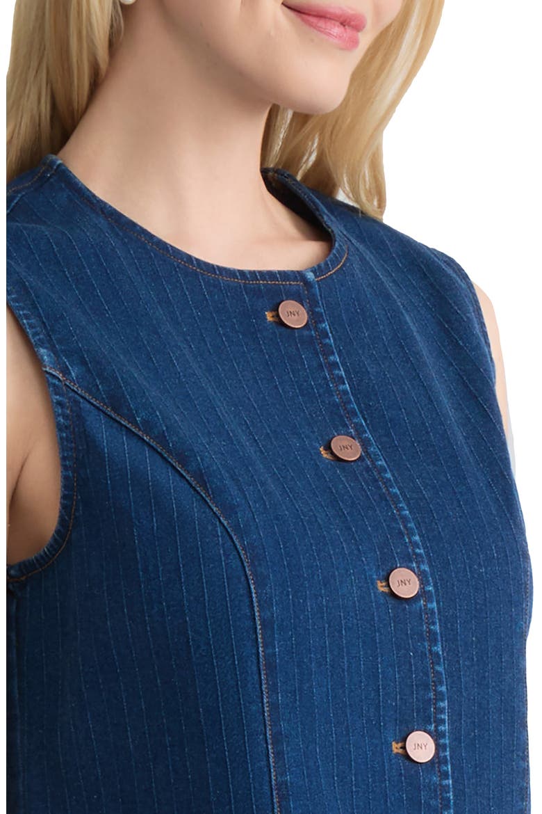 Seam Denim Vest, Alternate, color, PHOENIX WASH