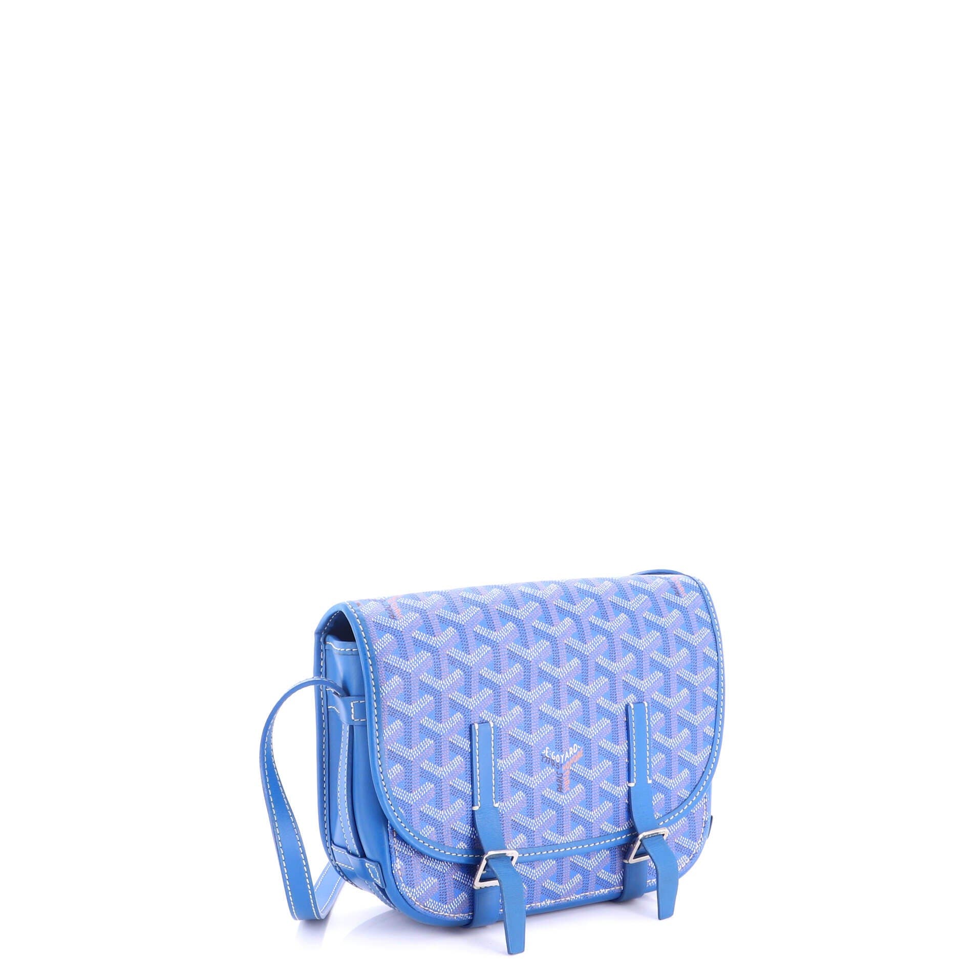 Belvedere Messenger Bag Coated Canvas with Leather PM, Alternate, color, Blue