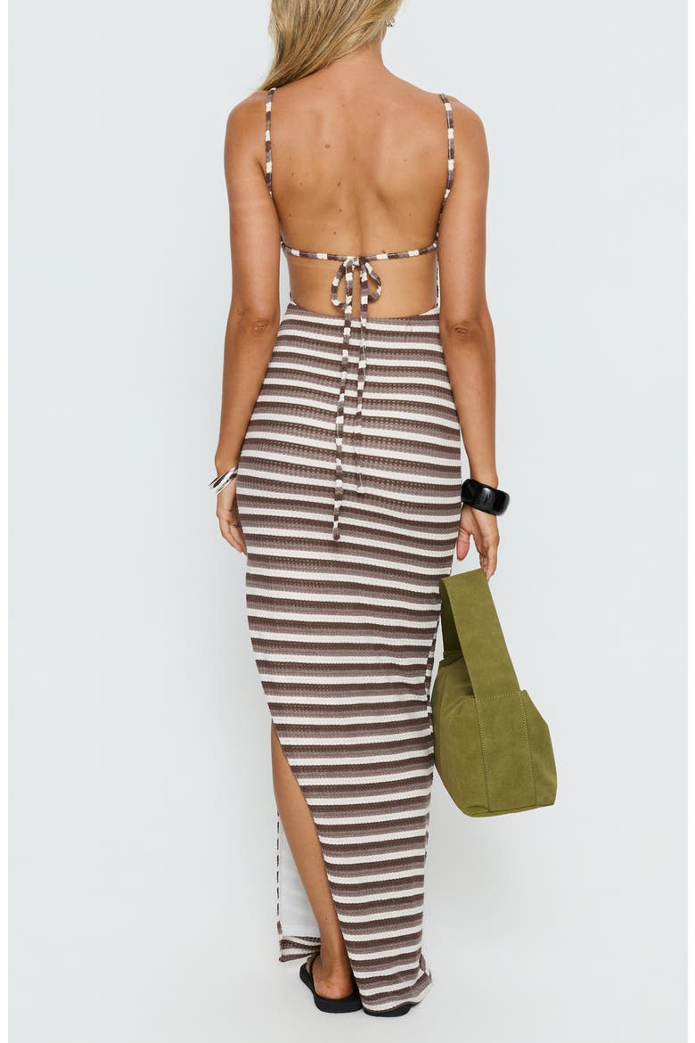 Elestria Striped Maxi Dress, Alternate, color, BROWN STRIPE