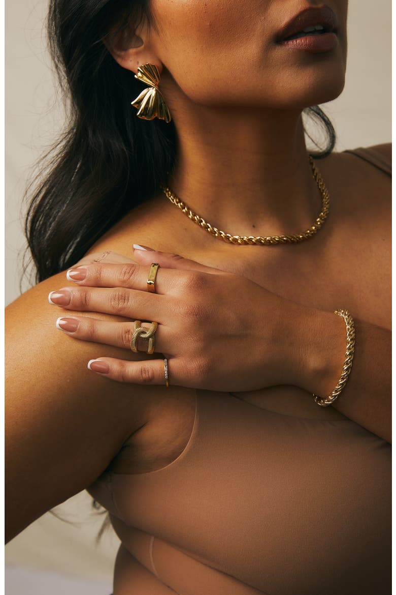 Monica Earrings, Alternate, color, GOLD