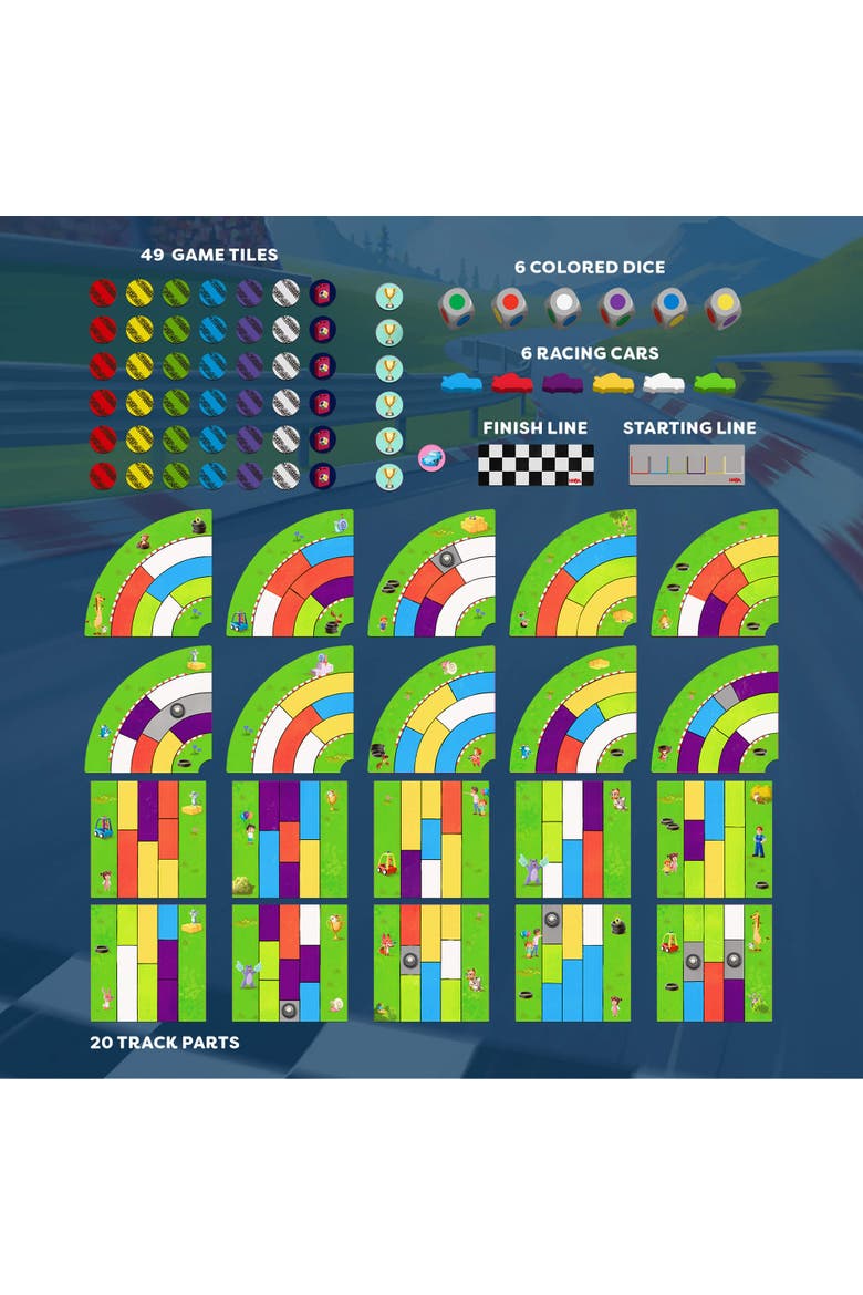 Monza Car Racing Board Game, Alternate, color, Blue Multi