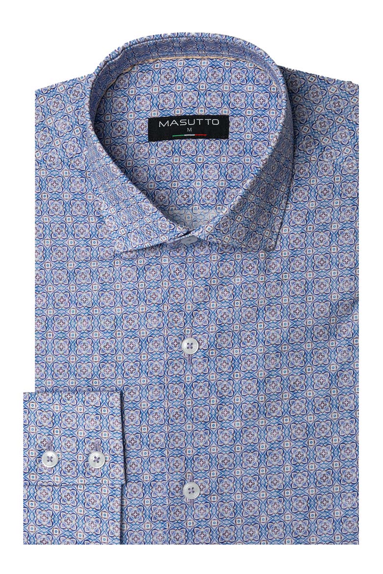 Luke Button Down Long Sleeve Shirt, Main, color, Purple