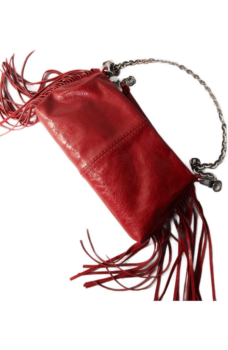 maje Miss M Pouch leather clutch, Alternate, color,