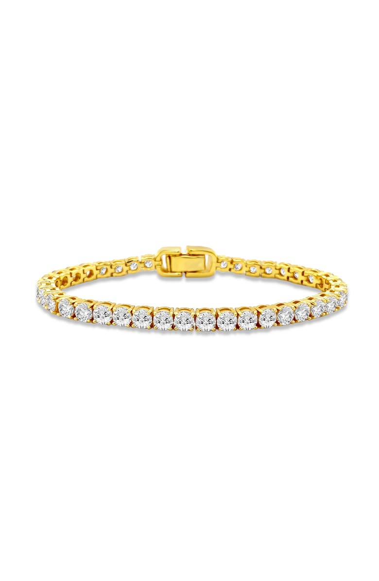 Anna Zuckerman Luxe G Color 10 Carat Tennis Bracelet Four Prong Bracelet, Main, color,
