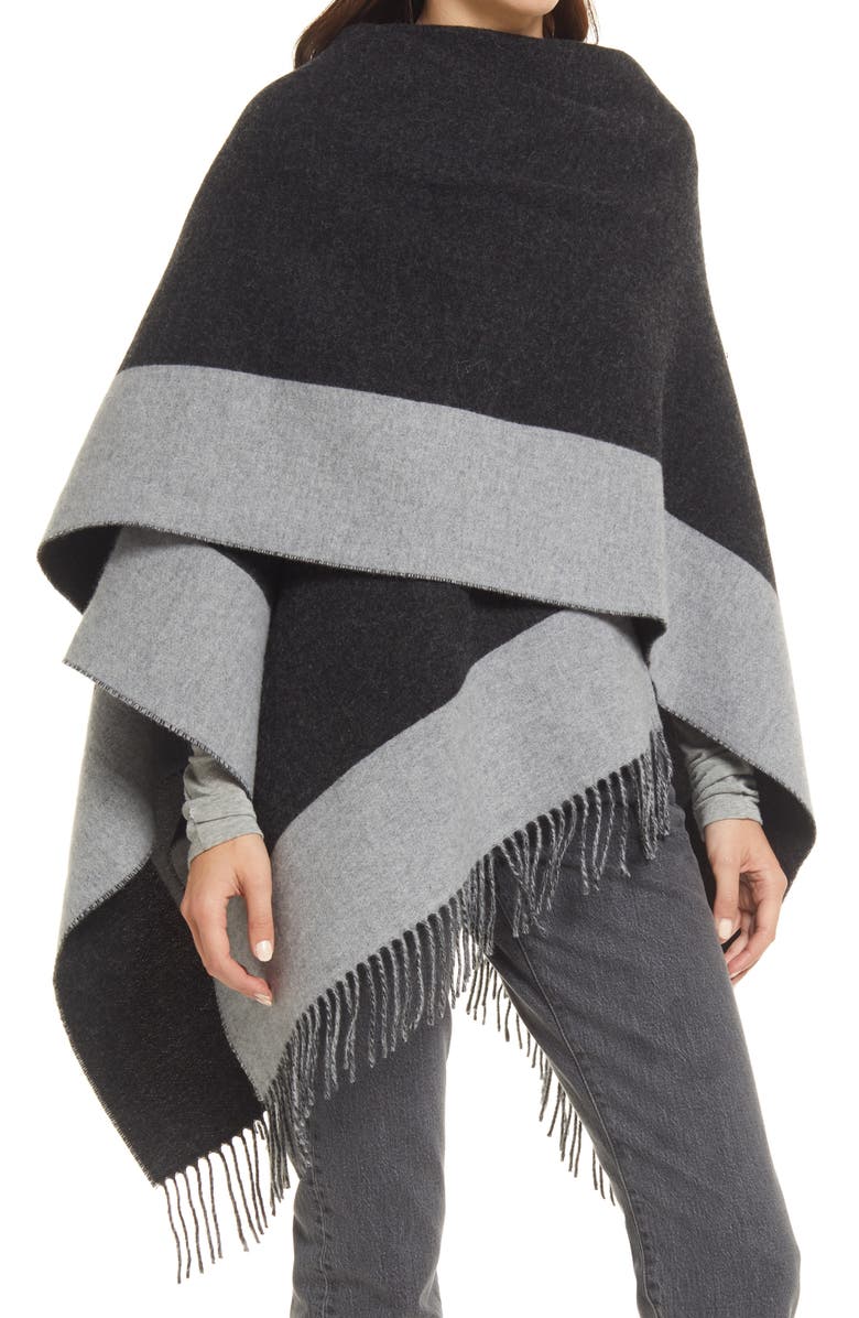 rag & bone Highlands Reversible Wool Blend Poncho, Alternate, color, 