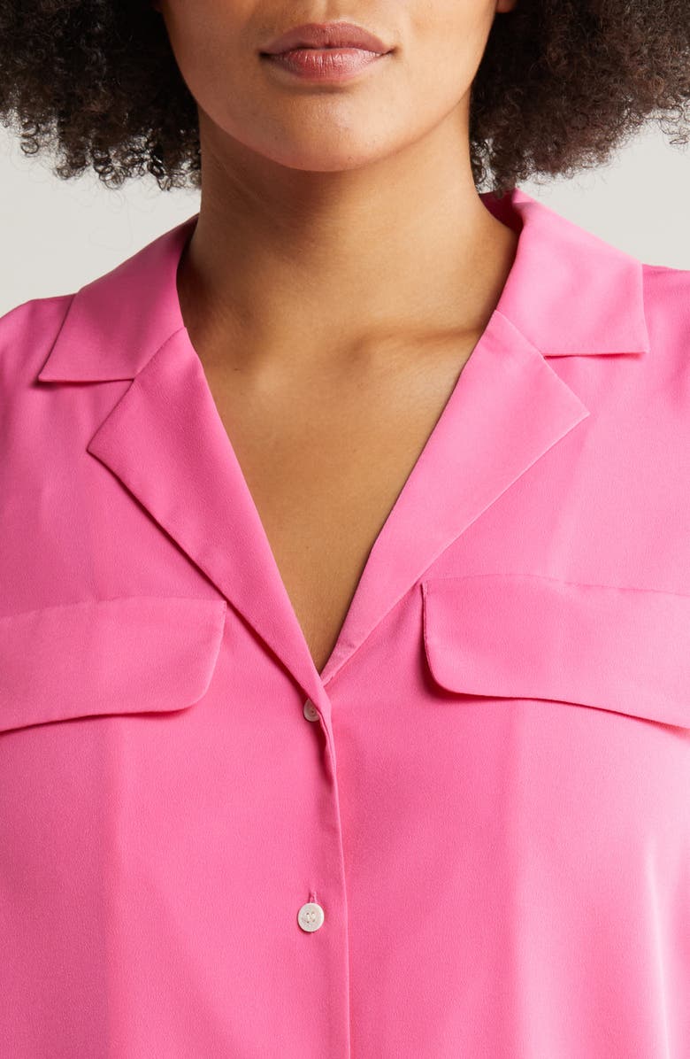 Court & Rowe Collared Button Front Sleeveless Shirt, Alternate, color, Vineyard Pink