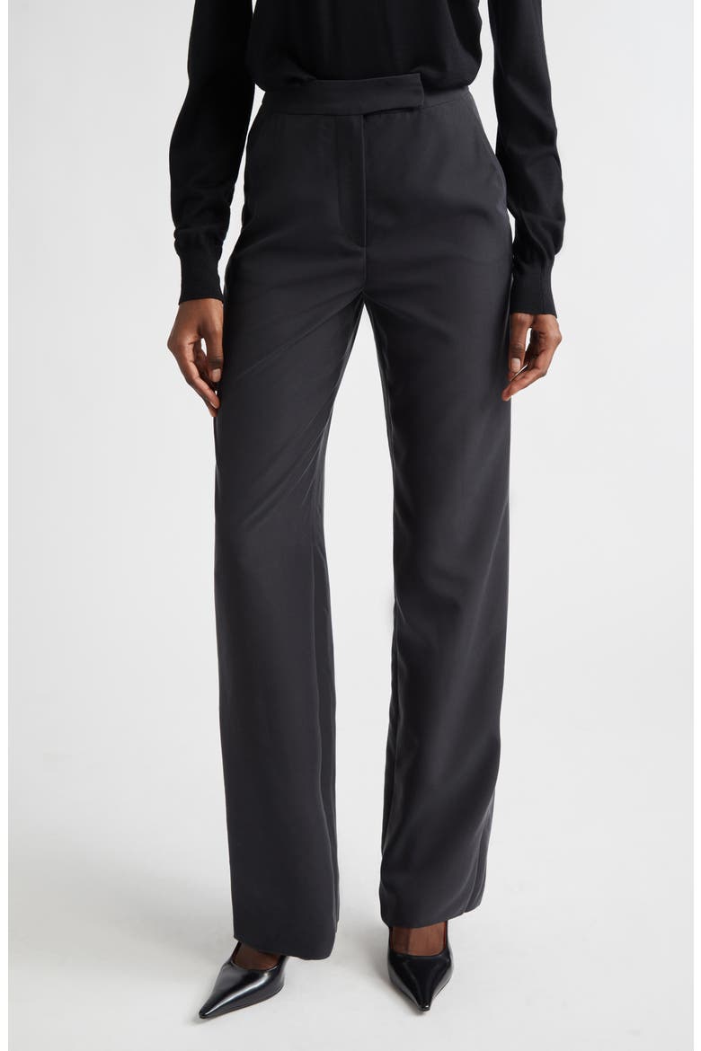 Straight Leg Pants, Main, color, SOLID BLACK