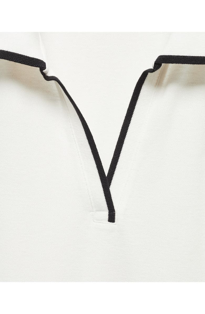 MANGO Contrast Trim Polo Dress, Alternate, color, 