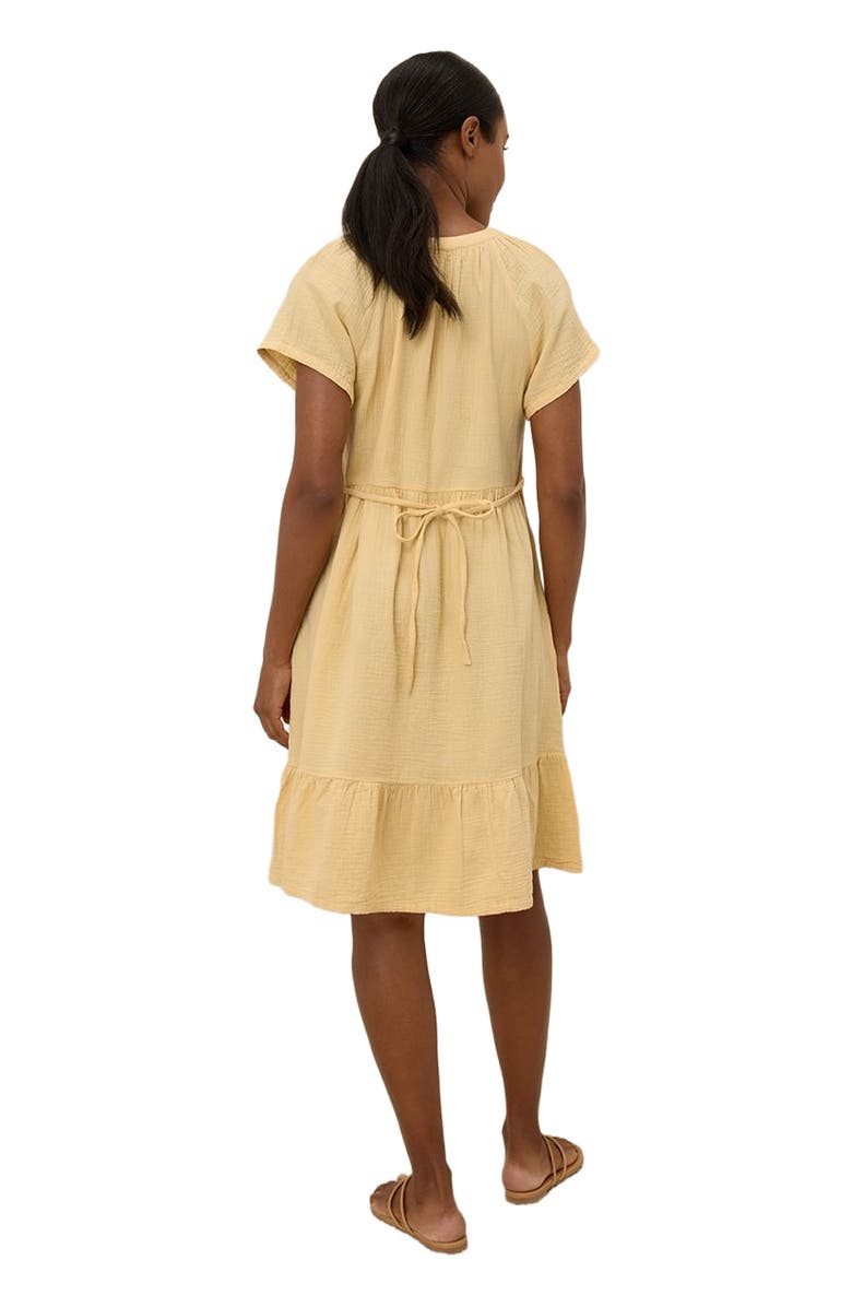 Pact Organic Cotton Coastal Double Gauze Breezy Dress, Alternate, color, Sungold