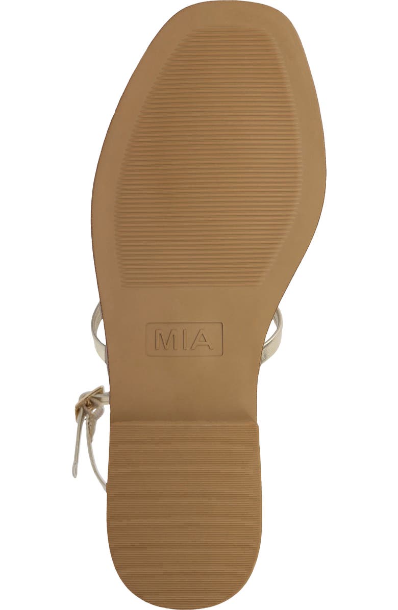 MIA Dorcie Ankle Strap Sandal, Alternate, color, Soft Gold