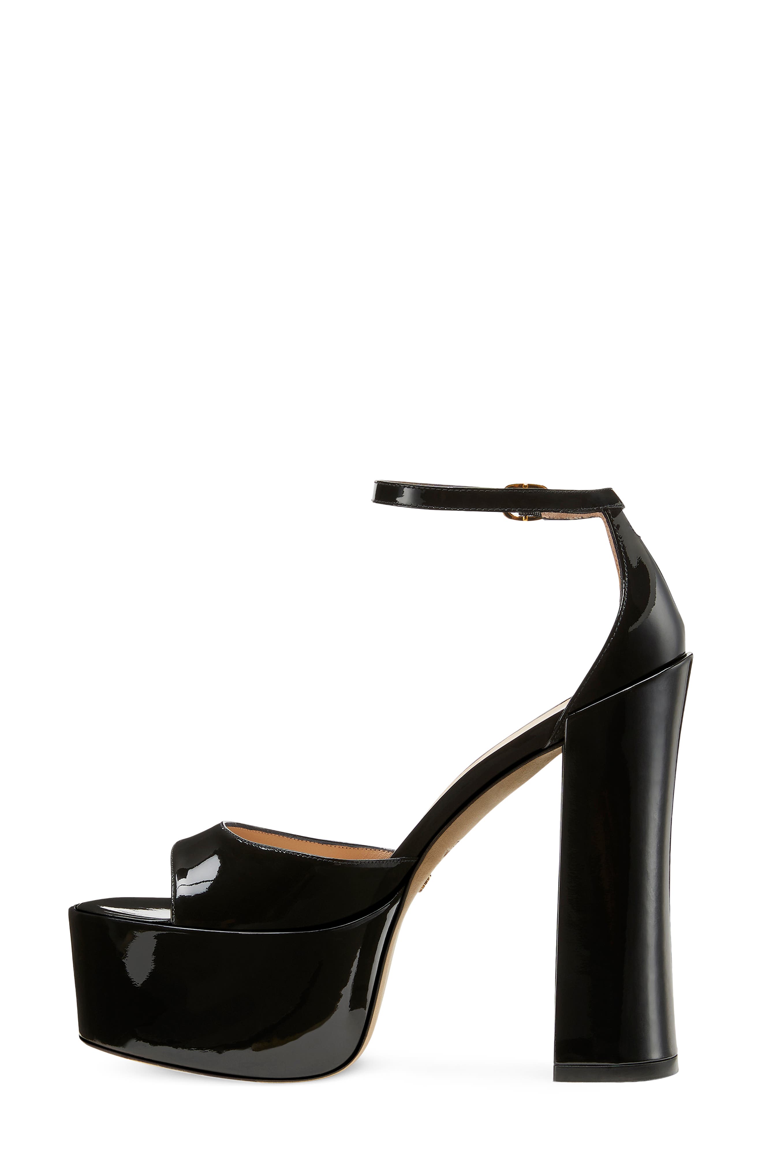 Stuart Weitzman Platform Sandal, Alternate, color, Black