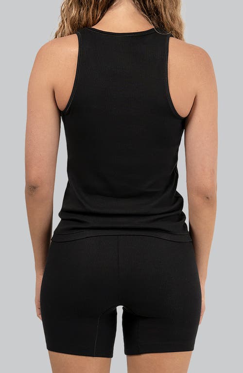 Woxer Pima Cotton Blend Rib Tank In Black