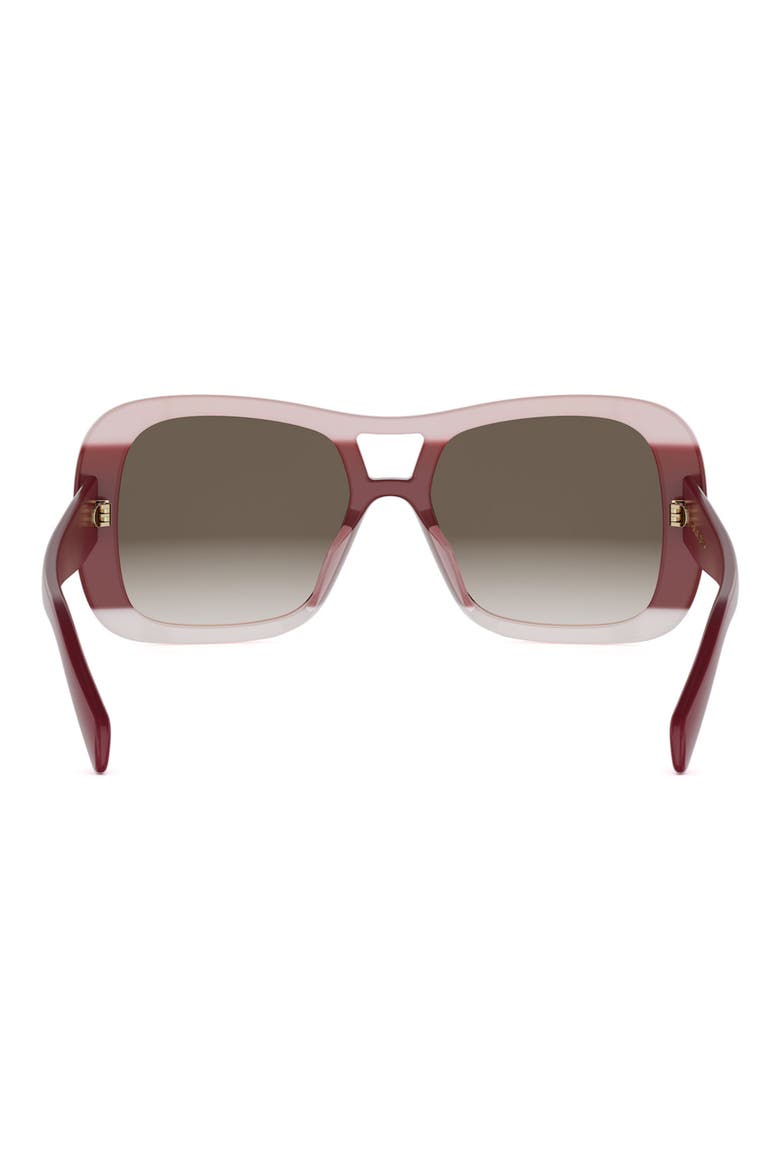 Triomphe 55mm Gradient Pilot Sunglasses, Alternate, color, PINK / OTHER / GRADIENT BROWN