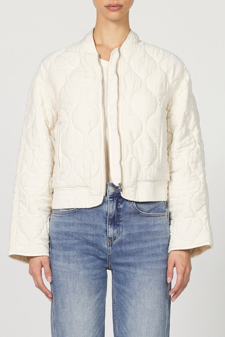 Maverick Zip Front Quilted Jacket, Main, color, Whitecap Grey