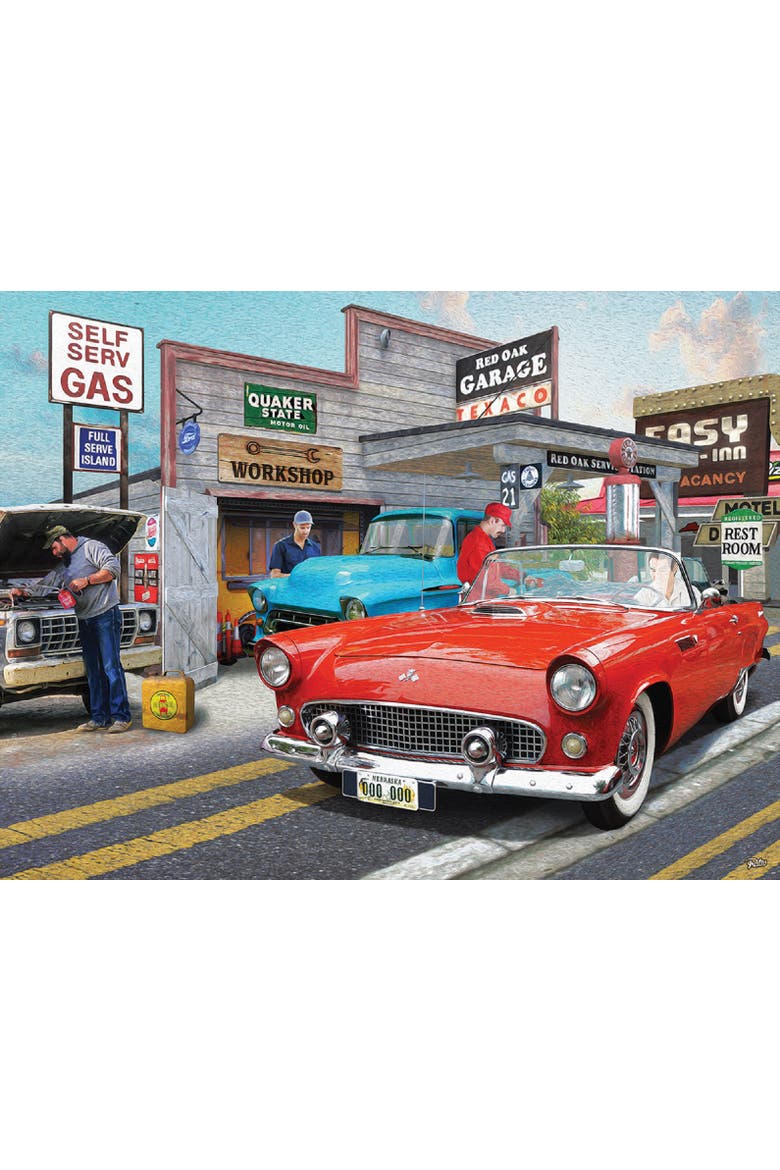 Red Oak Service Station 500 piece Jigsaw Puzzle for Adults, Alternate, color, Multicolor