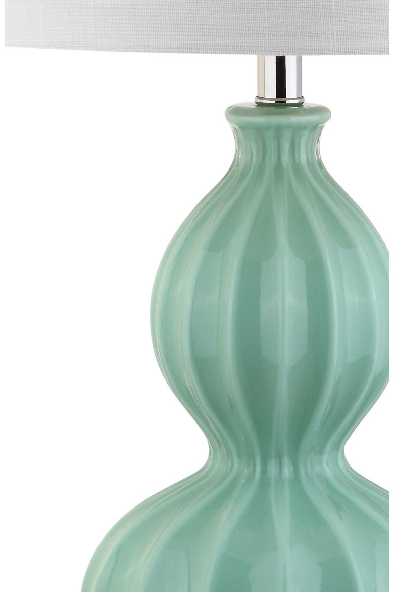 Faye 28" Glass LED Table Lamp, Seafoam Green, Alternate, color, Seafoam Green